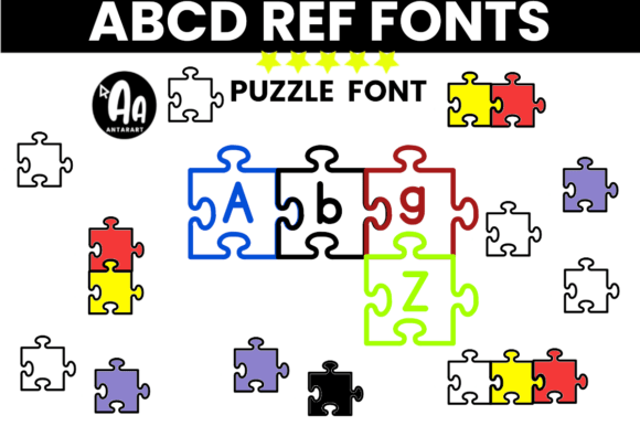 Alphabet Puzzle: A Creative Font for Engaging Social Media Graphics
