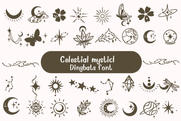 Celestial Mystical Typeface: Elevating Handmade Brand Aesthetics