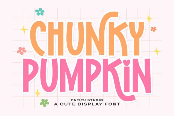 Chunky Pumpkin: A Cheerful Display Typeface for Handmade Brands