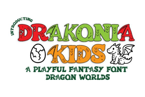 Drakonia Kids Typeface: A Creative Font for Playful Branding