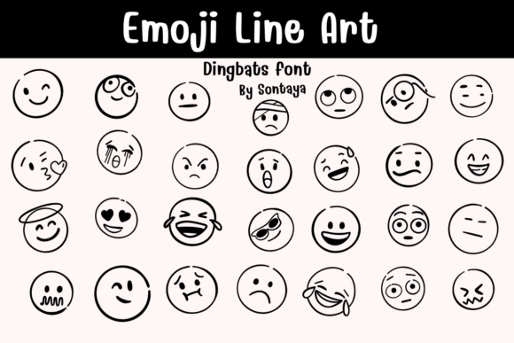 Emoji Line Art Typeface Review: A Designer’s Take on Doodle Branding