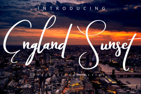 England Sunset Review: A Script Font with Timeless Charm