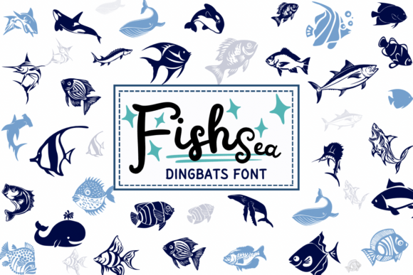 Fish Sea: A Playful Dingbats Typeface for Ocean-Themed Branding