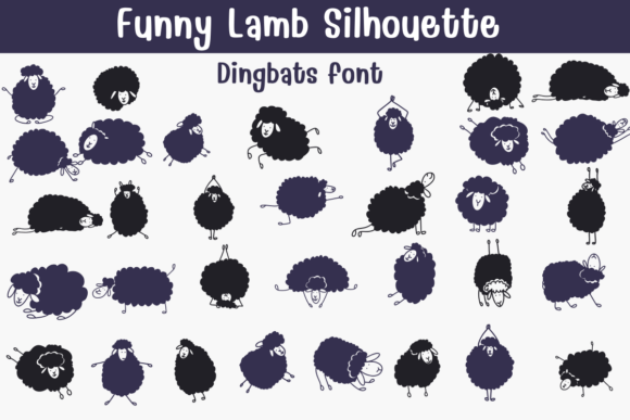 Funny Lamb Silhouette: A Playful Display Font for Editorial Design