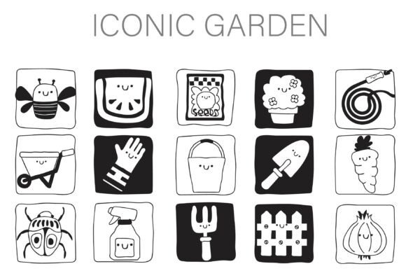 Iconic Garden Dingbats: A Playful Typeface for Editorial Design