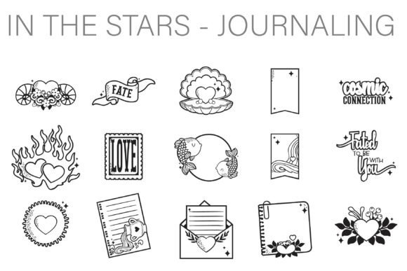 In the Stars Journaling Dingbats: A Creative Font for Brand Storytelling