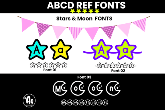 Moon and Stars: A Decorative Typeface for Whimsical Web Design