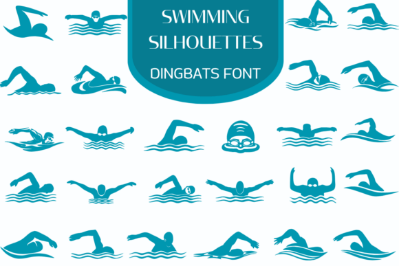 Swimming Silhouettes: A Dynamic Dingbats Font for Editorial Design