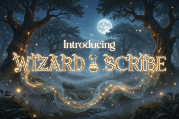 Wizard Scribe: A Whimsical Display Font for Editorial Design